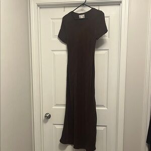 Karin Stevens Chocolate Brown Maxi Dress